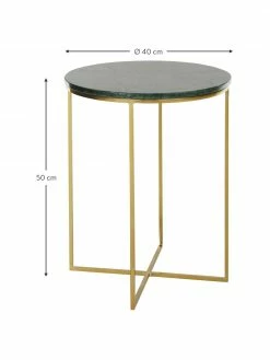 Westwing Collection Table d'appoint ronde marbre Alys, Ø 40 x haut. 50 cm -furniture Soldes Table dappoint ronde marbre Alys 14