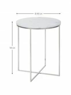 Westwing Collection Table d'appoint ronde marbre Alys, Ø 40 x haut. 50 cm -furniture Soldes Table dappoint ronde marbre Alys 9
