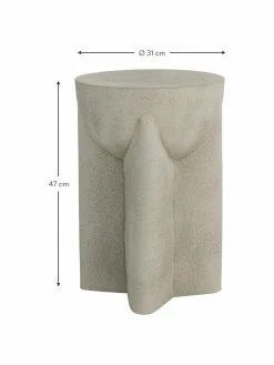 Table d'appoint ronde métal beige Drum, Ø 31 x haut. 47 cm -furniture Soldes Table dappoint ronde metal beige Drum 2