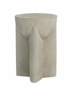 Table d'appoint ronde métal beige Drum, Ø 31 x haut. 47 cm