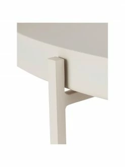 Table d'appoint ronde métal blanc crème George, Ø 57 x haut. 48 cm -furniture Soldes Table dappoint ronde metal blanc creme George 3