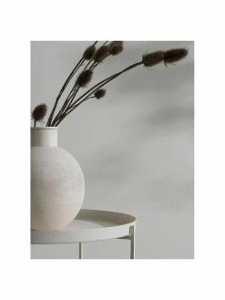 Table d'appoint ronde métal blanc crème George, Ø 57 x haut. 48 cm -furniture Soldes Table dappoint ronde metal blanc creme George 4