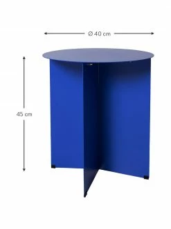 HKliving Table d'appoint ronde métal bleu Dinga, Ø 40 x haut. 45 cm -furniture Soldes Table dappoint ronde metal bleu Dinga 2