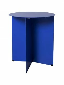 HKliving Table d'appoint ronde métal bleu Dinga, Ø 40 x haut. 45 cm