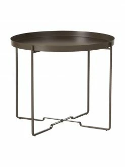 Table d'appoint ronde métal brun foncé George, Ø 57 x haut. 48 cm