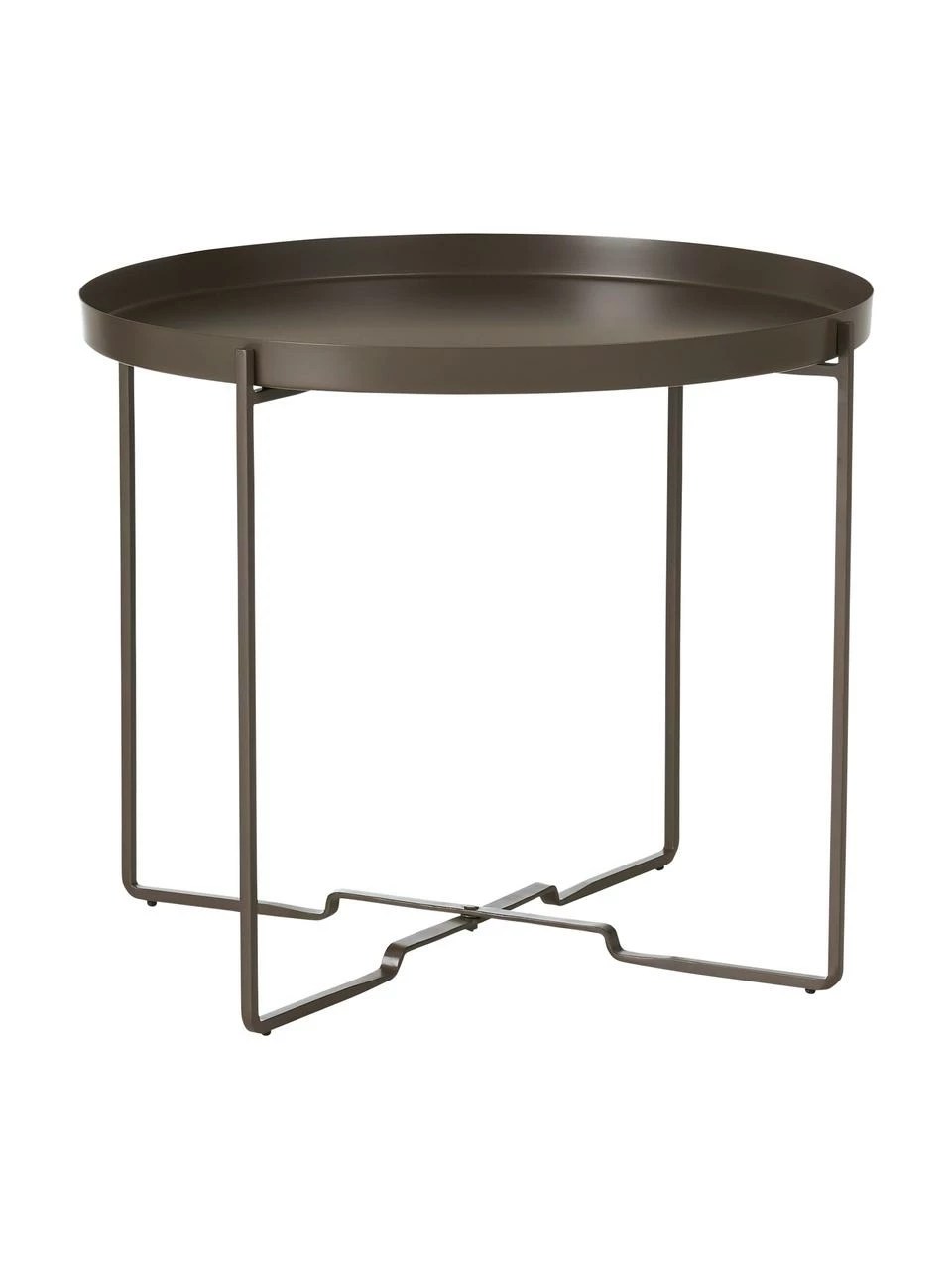 Table d'appoint ronde métal brun foncé George, Ø 57 x haut. 48 cm 1 Table d'appoint ronde métal brun foncé George, Ø 57 x haut. 48 cm