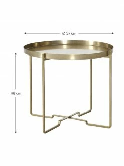 Table d'appoint ronde métal finition dorée George, Ø 57 x haut. 48 cm -furniture Soldes Table dappoint ronde metal finition doree George 2