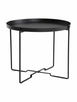 Table d'appoint ronde métal noir George, Ø 57 x haut. 48 cm