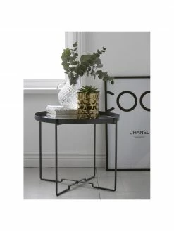 Table d'appoint ronde métal noir George, Ø 57 x haut. 48 cm 11 Table d'appoint ronde métal noir George, Ø 57 x haut. 48 cm -furniture Soldes Table dappoint ronde metal noir George 5