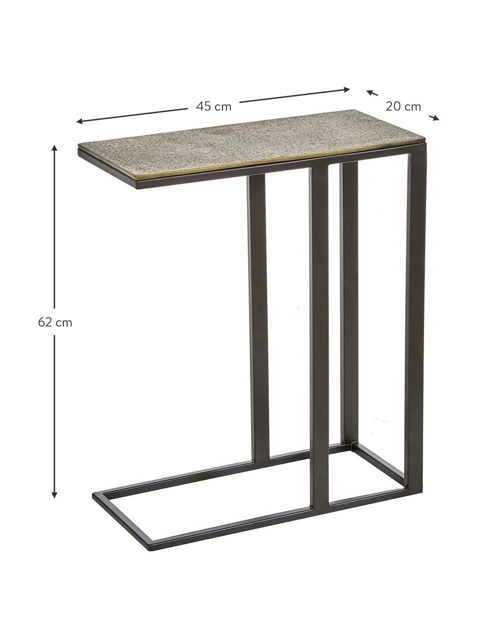Westwing Collection Table d'appoint style industriel Edge, larg. 43 x haut. 52 cm 3 Westwing Collection Table d'appoint style industriel Edge, larg. 43 x haut. 52 cm – Image 3