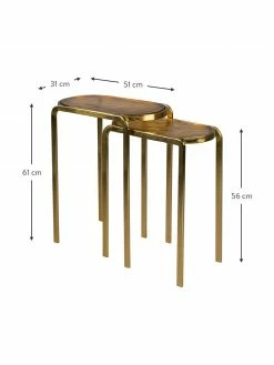 Dutchbone Table d'appoint style vintage Bandhu, 2 élém., Lot de différentes tailles 8 Dutchbone Table d'appoint style vintage Bandhu, 2 élém., Lot de différentes tailles -furniture Soldes Table dappoint style vintage Bandhu 2 elem 2