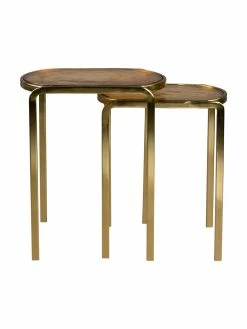 Dutchbone Table d'appoint style vintage Bandhu, 2 élém., Lot de différentes tailles 9 Dutchbone Table d'appoint style vintage Bandhu, 2 élém., Lot de différentes tailles -furniture Soldes Table dappoint style vintage Bandhu 2 elem 3