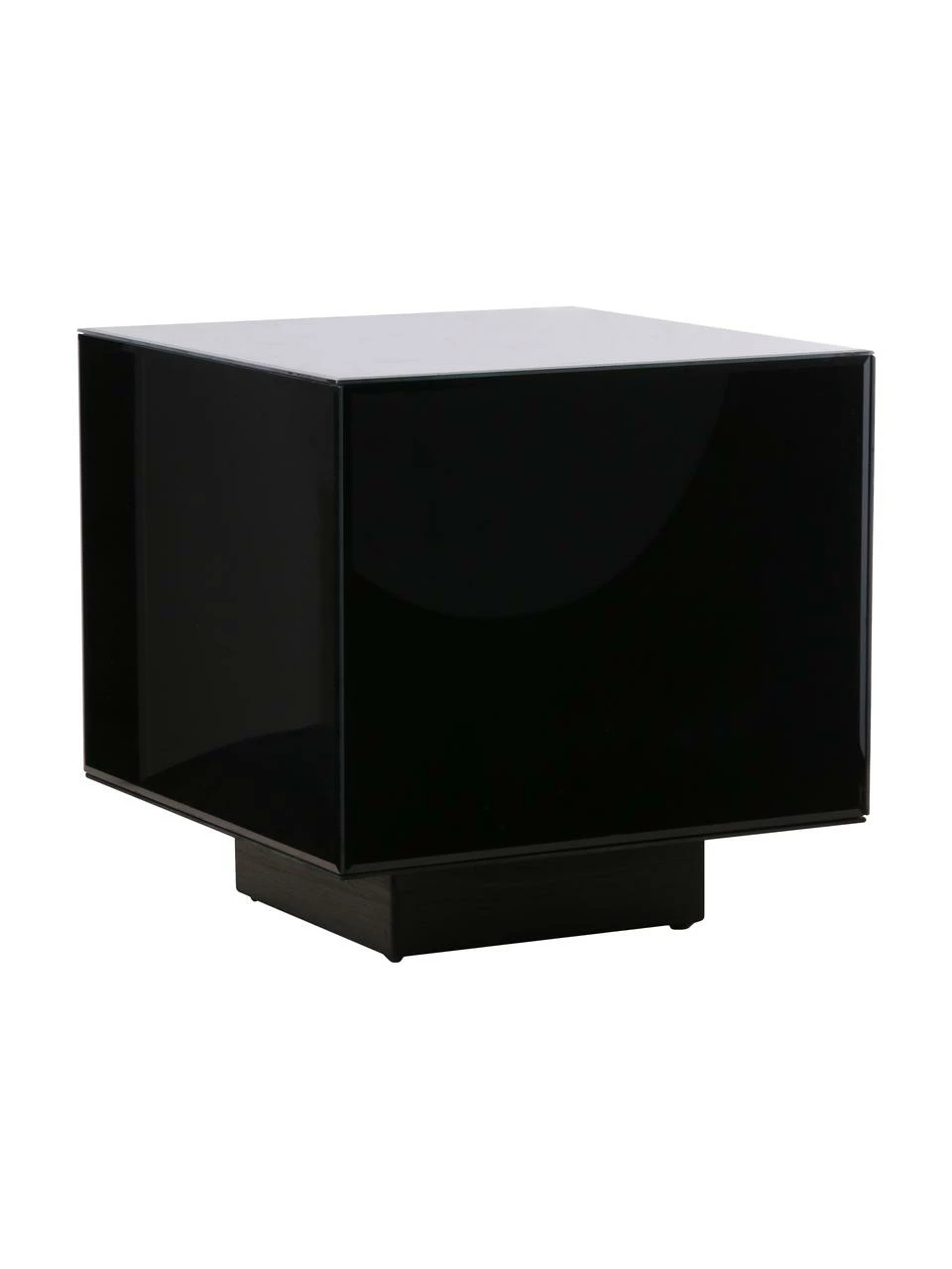 HKliving Table d'appoint verre miroir noir Block, larg. 40 x haut. 40 cm 1 HKliving Table d'appoint verre miroir noir Block, larg. 40 x haut. 40 cm