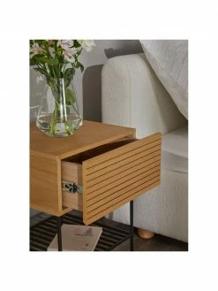 Westwing Collection Table de chevet avec tiroir Johanna, larg. 45 x haut. 56 cm -furniture Soldes Table de chevet avec tiroir Johanna 2