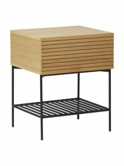 Westwing Collection Table de chevet avec tiroir Johanna, larg. 45 x haut. 56 cm
