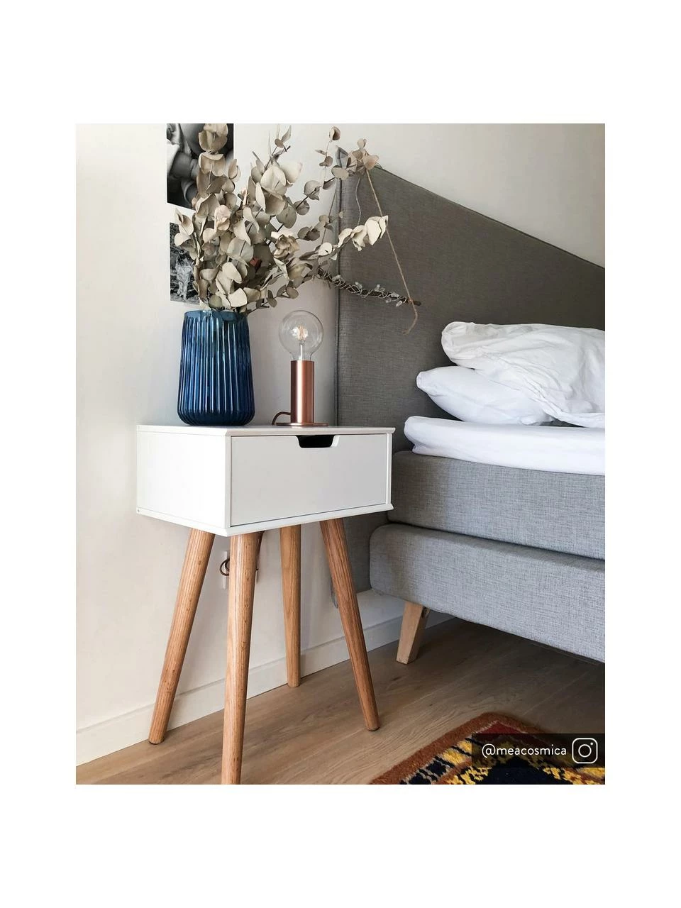 Table de chevet avec tiroir Mitra, larg. 40 x haut. 62 cm 2 Table de chevet avec tiroir Mitra, larg. 40 x haut. 62 cm – Image 2