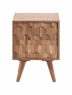 Table de chevet avec tiroirs Khaleesi, Larg. 40 x haut. 55 cm -furniture Soldes Table de chevet avec tiroirs Khaleesi 3