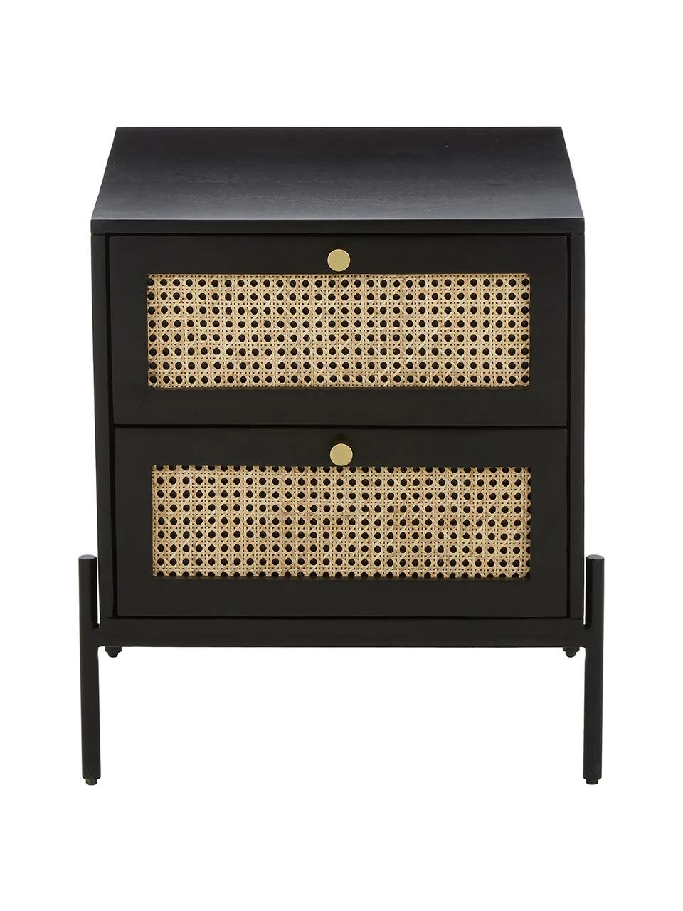 Westwing Collection Table de chevet avec tiroirs en cannage Vienna, larg. 45 x haut. 55 cm 4 Westwing Collection Table de chevet avec tiroirs en cannage Vienna, larg. 45 x haut. 55 cm – Image 4