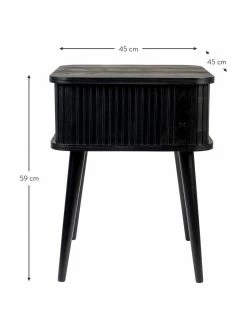 Zuiver Table de chevet bois Barbier, larg. 45 x haut. 59 cm -furniture Soldes Table de chevet bois Barbier 8