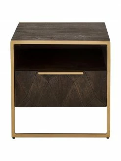 Westwing Collection Table de chevet bois massif Harry, larg. 45 x haut. 45 cm -furniture Soldes Table de chevet bois massif Harry 4