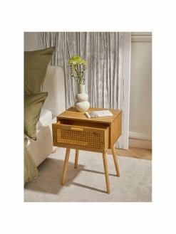Table de chevet cannage Romeo, larg. 40 x haut. 56 cm -furniture Soldes Table de chevet cannage Romeo 2