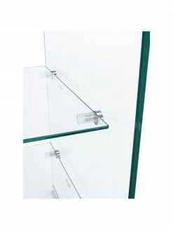 Bizzotto Table de chevet en verre Glasse, larg. 50 x haut. 58 cm -furniture Soldes Table de chevet en verre Glasse 5