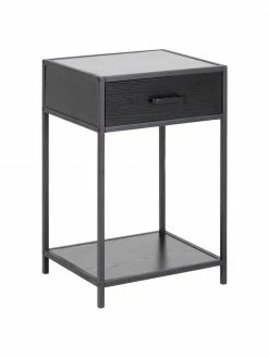 Table de chevet loft avec tiroir Seaford, larg. 42 x haut. 63 cm