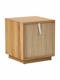 Westwing Collection Table de chevet placage en frêne Noel, larg. 45 x long. 50 cm -furniture Soldes Table de chevet placage en frene Noel 4