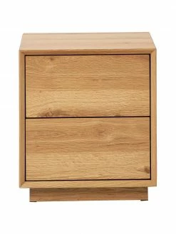 Westwing Collection Table de chevet placage en frêne Noel, larg. 45 x long. 50 cm -furniture Soldes Table de chevet placage en frene Noel 5