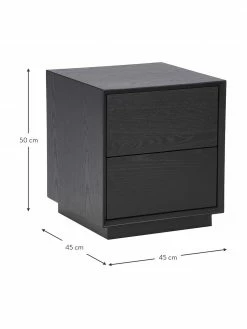 Westwing Collection Table de chevet placage en frêne noir Noel, larg. 45 x long. 50 cm 10 Westwing Collection Table de chevet placage en frêne noir Noel, larg. 45 x long. 50 cm -furniture Soldes Table de chevet placage en frene noir Noel 4