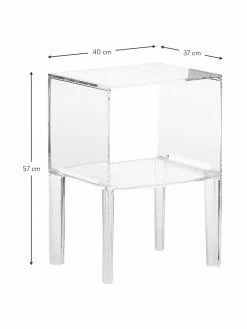 Kartell Table de chevet plexi Ghost Buster, larg. 40 x haut. 57 cm -furniture Soldes Table de chevet plexi Ghost Buster 2