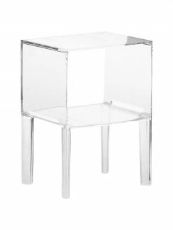 Kartell Table de chevet plexi Ghost Buster, larg. 40 x haut. 57 cm