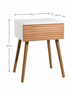 Table de chevet style scandinave Pedro, larg. 40 x haut. 56 cm -furniture Soldes Table de chevet style scandinave Pedro 2