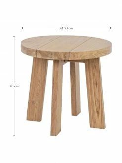 Bizzotto Table de jardin ronde en bois Bolivar, Ø 50 x haut. 45 cm -furniture Soldes Table de jardin ronde en bois Bolivar 2