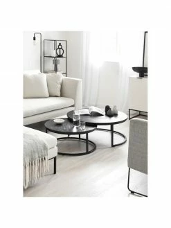 Westwing Collection Table gigogne noire en manguier Andrew, 2 élém., Lot de différentes tailles 8 Westwing Collection Table gigogne noire en manguier Andrew, 2 élém., Lot de différentes tailles -furniture Soldes Table gigogne noire en manguier Andrew 2 elem 2