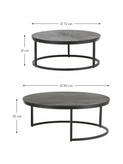 Westwing Collection Table gigogne noire en manguier Andrew, 2 élém., Lot de différentes tailles 9 Westwing Collection Table gigogne noire en manguier Andrew, 2 élém., Lot de différentes tailles -furniture Soldes Table gigogne noire en manguier Andrew 2 elem 3