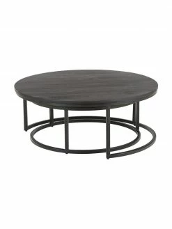 Westwing Collection Table gigogne noire en manguier Andrew, 2 élém., Lot de différentes tailles 11 Westwing Collection Table gigogne noire en manguier Andrew, 2 élém., Lot de différentes tailles -furniture Soldes Table gigogne noire en manguier Andrew 2 elem 5