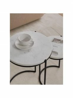 Westwing Collection Tables gigognes en marbre Ella, 2 élém., Lot de différentes tailles -furniture Soldes Tables gigognes en marbre Ella 2 elem 14