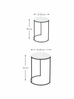 Westwing Collection Tables gigognes en marbre Ella, 2 élém., Lot de différentes tailles -furniture Soldes Tables gigognes en marbre Ella 2 elem 15