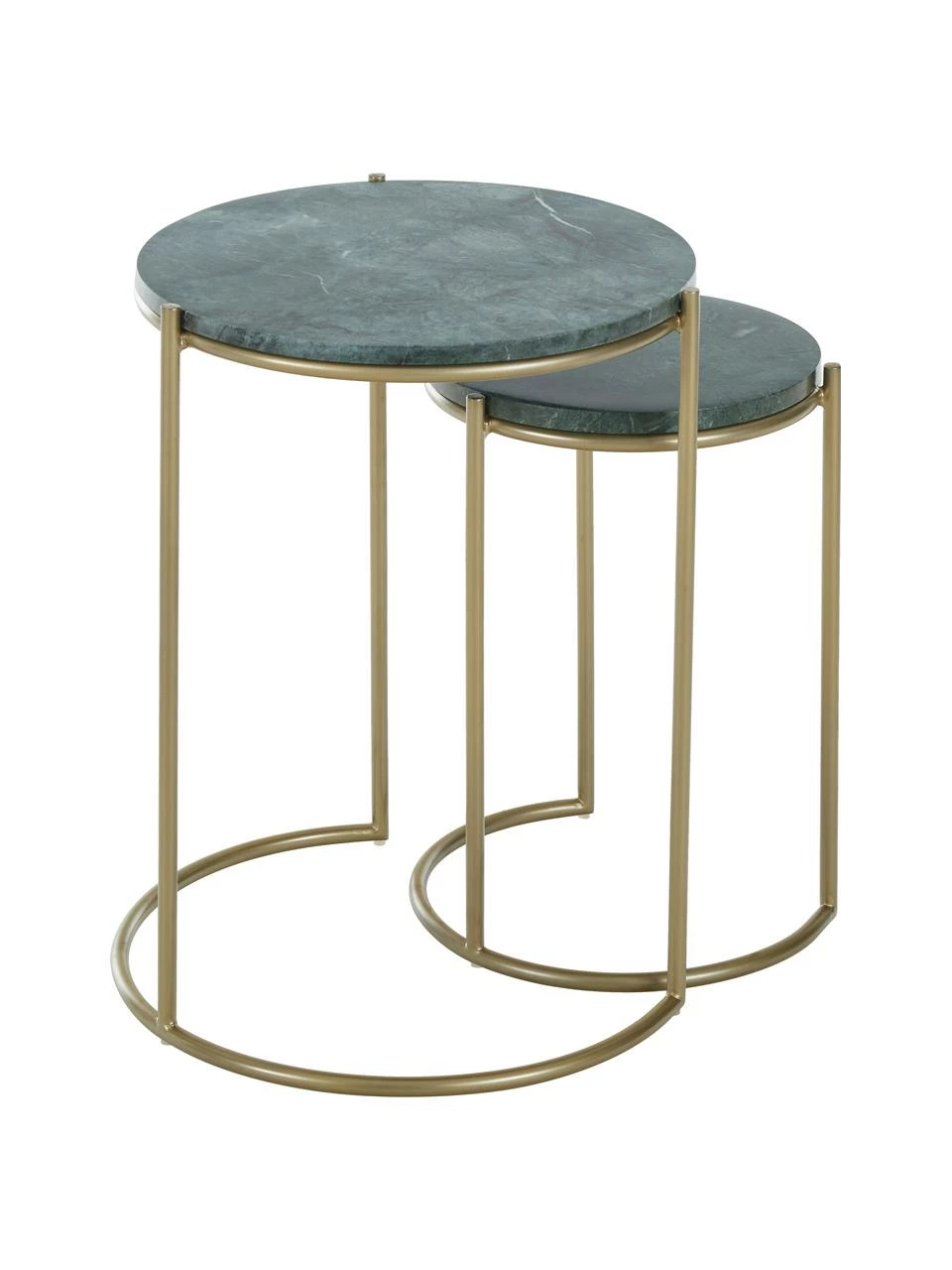 Westwing Collection Tables gigognes en marbre Ella, 2 élém., Lot de différentes tailles 1 Westwing Collection Tables gigognes en marbre Ella, 2 élém., Lot de différentes tailles