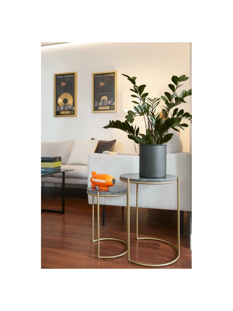 Westwing Collection Tables gigognes en marbre Ella, 2 élém., Lot de différentes tailles 2 Westwing Collection Tables gigognes en marbre Ella, 2 élém., Lot de différentes tailles – Image 2