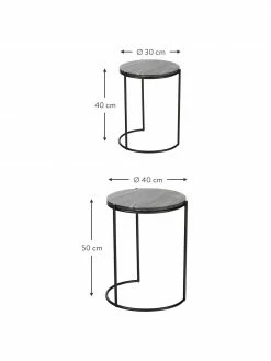 Westwing Collection Tables gigognes en marbre Ella, 2 élém., Lot de différentes tailles -furniture Soldes Tables gigognes en marbre Ella 2 elem 9