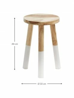 Tabouret Scandi en bois Brocsy, larg. 30 x haut. 44 cm -furniture Soldes Tabouret Scandi en bois Brocsy 2