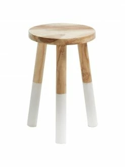 Tabouret Scandi en bois Brocsy, larg. 30 x haut. 44 cm