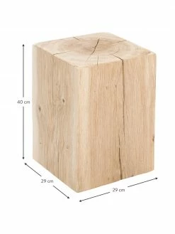 Jan Kurtz Tabouret bois de chêne massif Block, larg. 29 x haut. 40 cm -furniture Soldes Tabouret bois de chene massif Block 2