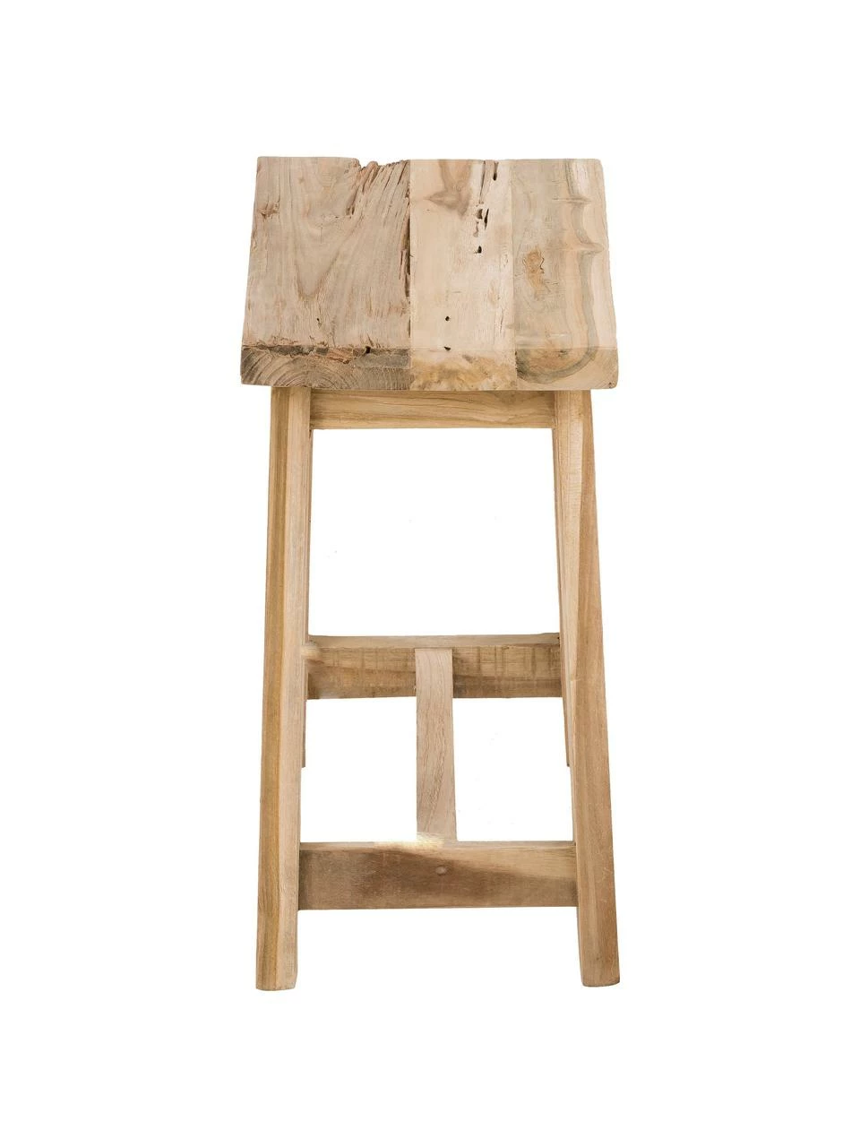 Tabouret bois de teck Lawas, larg. 50 x haut. 46 cm 4 Tabouret bois de teck Lawas, larg. 50 x haut. 46 cm – Image 4