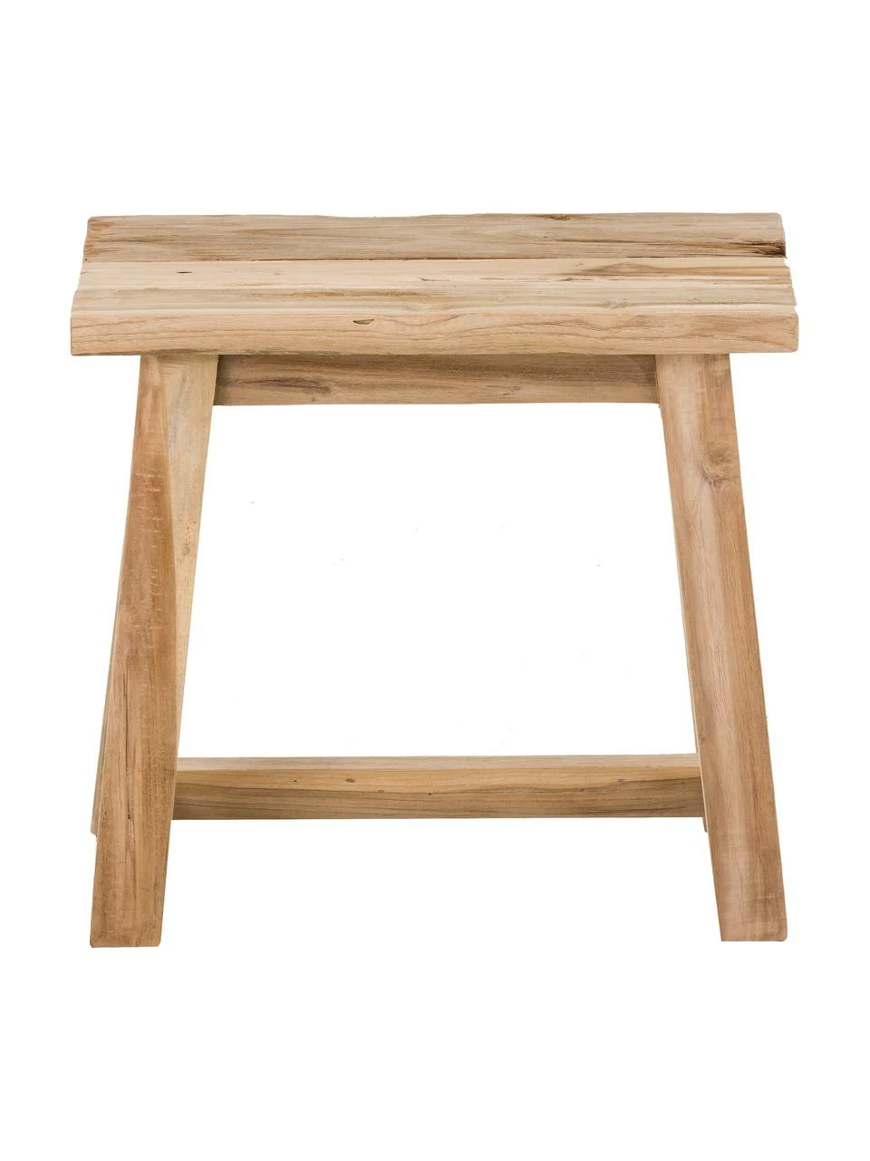 Tabouret bois de teck Lawas, larg. 50 x haut. 46 cm 1 Tabouret bois de teck Lawas, larg. 50 x haut. 46 cm
