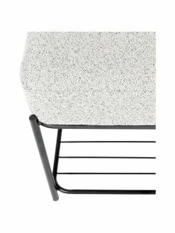 Tabouret bouclé avec rangement Milou, larg. 50 x haut. 45 cm -furniture Soldes Tabouret boucle avec rangement Milou 4
