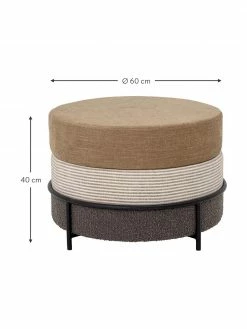 Bloomingville Tabouret brun Como, Ø 60 x haut. 40 cm -furniture Soldes Tabouret brun Como 2