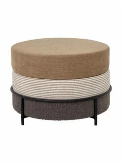 Bloomingville Tabouret brun Como, Ø 60 x haut. 40 cm